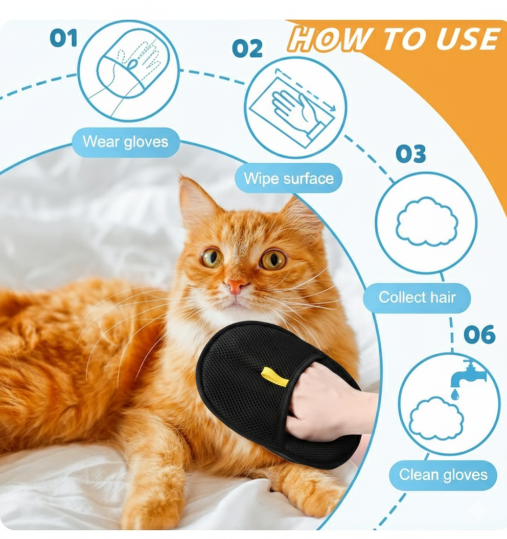 FurGrab Pro -Pet Hair Remover Glove