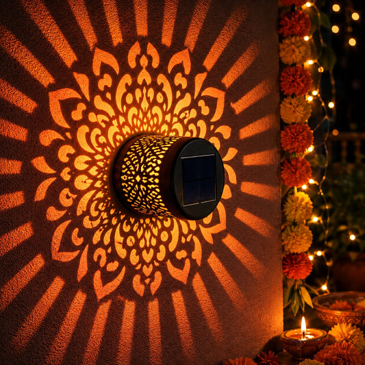 solar mandala lamp